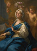 Sainte Cécile sitzend an einer Orgel mit Putten und einem Engel - Sebastiano Conca — Ansicht des Kunstwerks