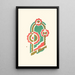 Blumen Text und sechsundzwanzig Farbtafeln Pl 04 - Serge Gladky — gerahmtes Bild an der Wand