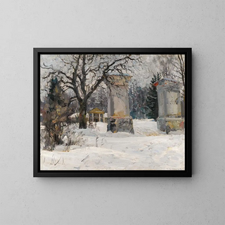 Sergei Arsenevich Vinogradov - Entrance To An Estate In Winter.webp