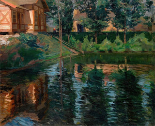 Sergei Arsenevich Vinogradov - Pond by the Manor House.webp