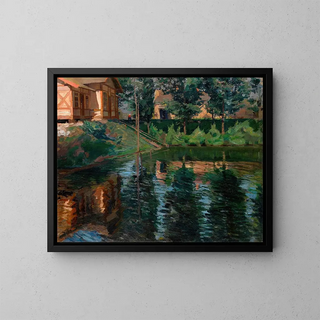 Sergei Arsenevich Vinogradov - Pond by the Manor House.webp