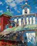Das Glockenturm des Klosters von Pskovo-Pechersky - Sergei Arsenevich Vinogradov — Ansicht des Kunstwerks