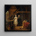 Servante, die eine Dame in einem Korsett näht - Constantinus Fidelio Coene — gerahmtes Bild an der Wand