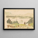Insel der Verfassung und Gießerei seit West Point New York - Seth Eastman — gerahmtes Bild an der Wand