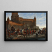 Karl Knutson Bonde, der das Schloss Vyborg verlässt, um an der Königswahl in Stockholm im Jahr 1448 teilzunehmen - Severin Falkman — gerahmtes Bild an der Wand