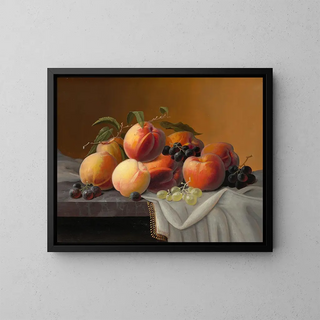 Severin Roesen - Peaches Grapes and Apples.webp