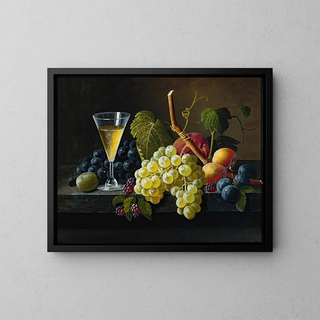 Severin Roesen - Still Life With Champagne Glass.webp