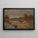Landschaft mit einem Teich - Seweryn Bieszczad — gerahmtes Bild an der Wand
