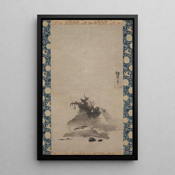 Landschaft Haboku Flungink - Shōgetsu Takan — gerahmtes Bild an der Wand