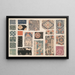Eine Illustration von Abzeichen aus Leder gearbeitet - Shigeo Inoue — gerahmtes Bild an der Wand