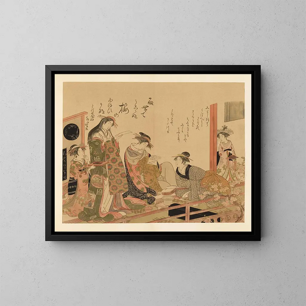Meisterwerke der Ukiyo-e-Schule Pl06 - Shinichi Tajima — gerahmtes Bild an der Wand