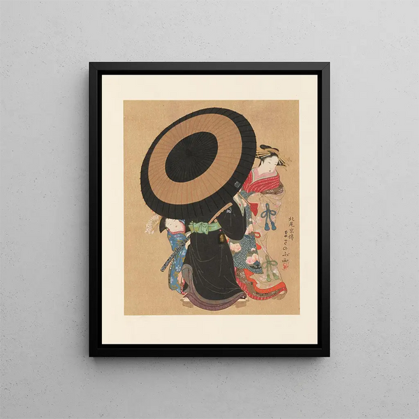 ausgewählte Meisterwerke der Ukiyoye-Schule Pl07 - Shinichi Tajima — gerahmtes Bild an der Wand