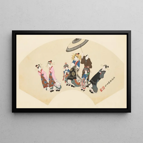 Meisterwerke der Ukiyo-e-Schule Pl18 - Shinichi Tajima — gerahmtes Bild an der Wand