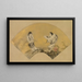 Hanshan und Shide Kanzan und Jittoku - Shikibu Terutada — gerahmtes Bild an der Wand