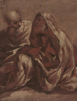 Sigismondo Caula - Two Seated Bearded Male Figures.webp