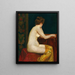Frau sitzend nackt - Sigismund Righini — gerahmtes Bild an der Wand