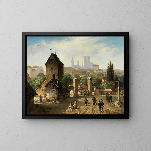 Ansicht von München - Sigmund Eggert — gerahmtes Bild an der Wand