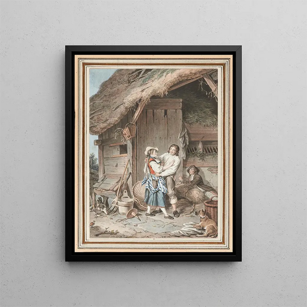 Der sanfte Abweisung der Bäuerin aus Bern - Sigmund Freudenberger — gerahmtes Bild an der Wand