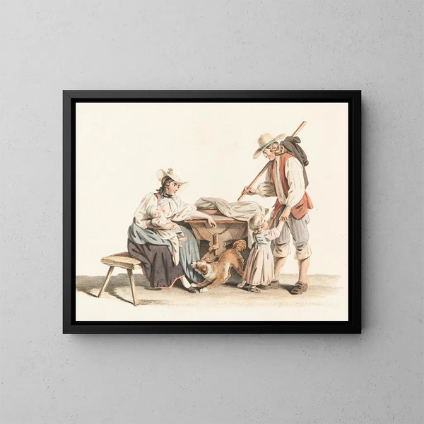 Der Rückkehr des Bauern - Sigmund Freudenberger — gerahmtes Bild an der Wand