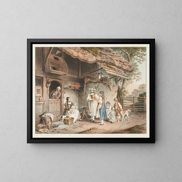 Die Sängerinnen des Mais - Sigmund Freudenberger — gerahmtes Bild an der Wand