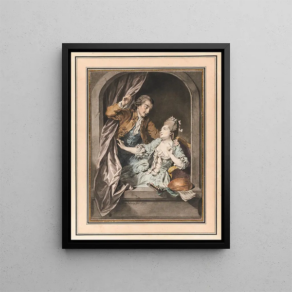 L'heureux ménage - Sigmund Freudenberger — gerahmtes Bild an der Wand