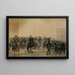 L'arrivée des cuirassiers Henri Duval comte de Dampierre dans la cour du château - Sigmund L'Allemand — gerahmtes Bild an der Wand