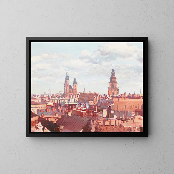 Toits de Cracovie - Silvio Brunetto — gerahmtes Bild an der Wand