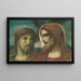 Christus und Josef von Arimathäa - Simeon Solomon — gerahmtes Bild an der Wand