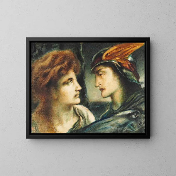 Merkur und Proserpina - Simeon Solomon — gerahmtes Bild an der Wand