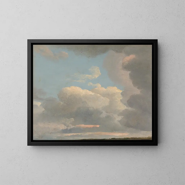 Studie der Wolken am frühen Abend - Simon Denis — gerahmtes Bild an der Wand