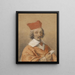 Portrait von Armand-Jean du Plessis, Kardinal Richelieu - Simon Vouet — gerahmtes Bild an der Wand