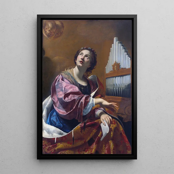 Sainte Cécile - Simon Vouet — gerahmtes Bild an der Wand