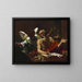 Saint Jérôme und der Engel - Simon Vouet — gerahmtes Bild an der Wand