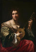 Frau, die Gitarre spielt - Simon Vouet — Ansicht des Kunstwerks