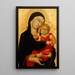 Jungfrau mit Kind - Simone Martini — gerahmtes Bild an der Wand
