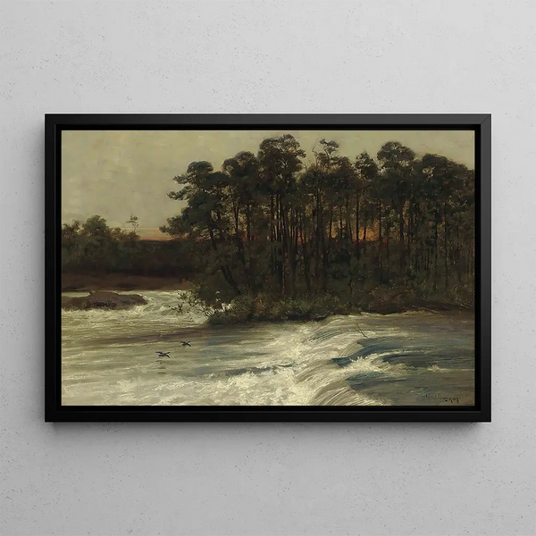 Sir Alfred East - Where Rapids Roar.webp