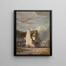 Chalet am Straßenrand eines Landwegs - Sir Augustus Wall Callcott — gerahmtes Bild an der Wand