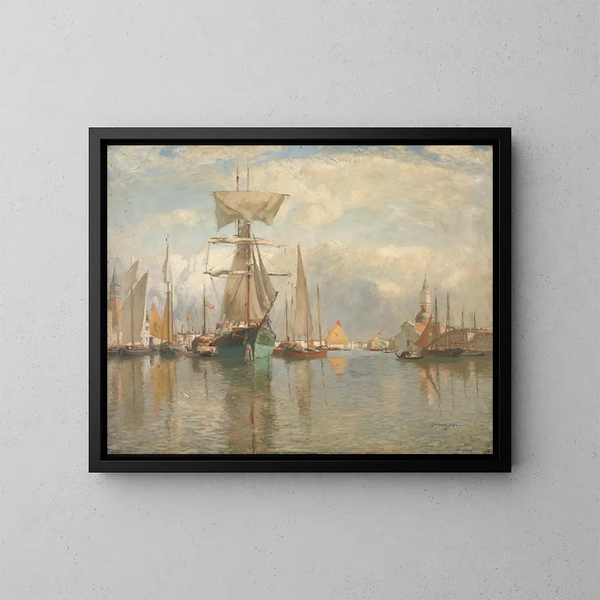 Venedig im Boot - Sir David Murray — gerahmtes Bild an der Wand