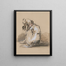 Épagneul King Charles - Sir David Wilkie — gerahmtes Bild an der Wand