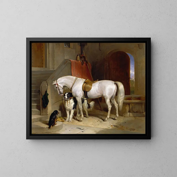 Die Favoriten von S.A.R.. dem Prinz George von Cambridge - Sir Edwin Henry Landseer — gerahmtes Bild an der Wand