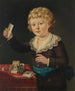 Portrait eines jungen Jungen, der mit einem Kartenhaus spielt - Sir George Chalmers — Ansicht des Kunstwerks