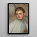 Portrait einer Mädchen wahrscheinlich Die kleine Dienstmagd - Sir George Clausen — gerahmtes Bild an der Wand