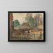 Der Abend auf dem Bauernhof - Sir George Clausen — gerahmtes Bild an der Wand