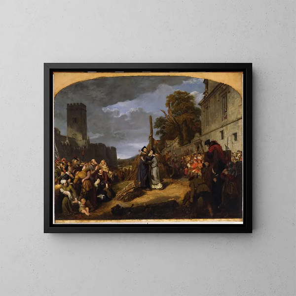 Der Martyrium von Ridley und Latimer - Sir George Hayter — gerahmtes Bild an der Wand