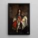 König Karl II. - Sir Godfrey Kneller — gerahmtes Bild an der Wand