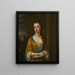 Portrait der Herzogin von Newcastle - Sir Godfrey Kneller — gerahmtes Bild an der Wand