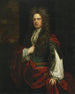 Portrait eines Gentlemans in blauer Kleidung mit rotem Mantel - Sir Godfrey Kneller — Ansicht des Kunstwerks