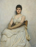 Mademoiselle Katherine Grant Die Dame in Weiß - Sir Hubert von Herkomer — Ansicht des Kunstwerks