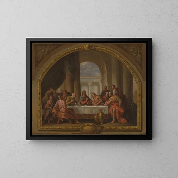 Skizze für Das letzte Abendmahl der Heiligen Maria in Weymouth - Sir James Thornhill — gerahmtes Bild an der Wand