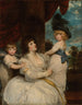 Portrait von Jane, Gräfin von Harrington, mit ihren Söhnen, dem Viscount Petersham und dem Ehrenwerten Lincoln Stanhope - Sir Joshua Reynolds — Ansicht des Kunstwerks